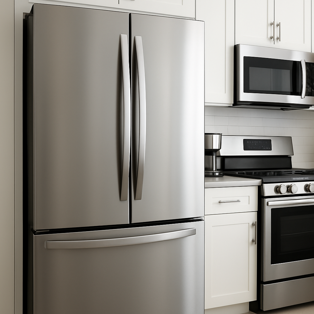 Stainless steel refrigerator and kitchen appliances