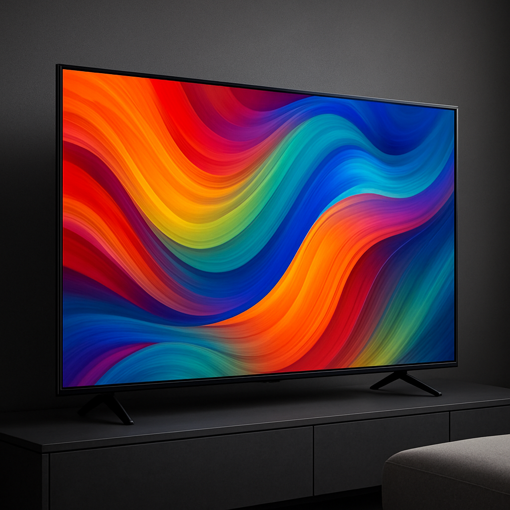 Modern 4K television in a living room